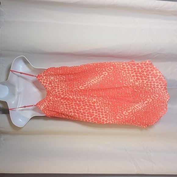 Kensie cream and coral polka dot Night gown NWT Sz Meduim - Picture 6 of 8